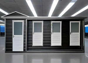 Toilettes simples préfabriquées Super Outdoor de style industriel Toilettes mobiles portables en acier recyclé pour usage public - Product Image 2