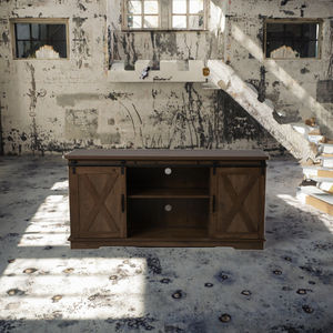 Mueble de Almacenamiento de Madera con Panel de Soporte para TV Plegable Ajustable para Dormitorio de Estilo Moderno Americano, para Sala de Estar, Compatible con Televisores de 60 a 64 Pulgadas - Product Image 3