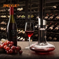 Carafe à vin en verre cristal de 1800 ml (60 oz) pour mariage et fêtes de Noël, décanteur de vin rouge avec aérateur intégré et verseur – Vente en gros