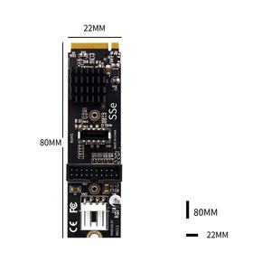 デスクトップ<span class=keywords><strong>M</strong></span>.2 MKEY PCIeから前面USB3.1 5Gb TYPE-C + 19/20PIN拡張カードへ - Product Image 5