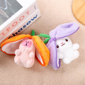Nuevo Llavero de Peluche de Conejo Zanahoria Kawaii de 12cm, Creativo, Adorable, con Forma de Fruta, Colgante para Bolsa - Product Image 3
