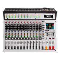 Console de mixage audio 8 canaux avec 99 effets DSP, USB, Bluetooth, alimentation fantôme 48V, mixeur sonore numérique pour scène live, DJ, studio