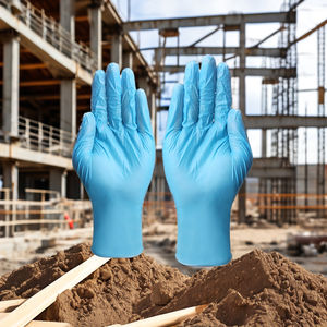 F008 بالجملة م لتر قفازات فحص الأسنان الصف الغذائي قفازات فحص النتريل نقية زرقاء الحجم خالية من قفازات النتريل - Product Image 3