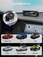 Capteur TPMS universel moniteur de pression des pneus alimenté par USB solaire avec mode veille et lumière ambiante