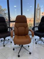 Fauteuil de luxe réglable en hauteur, pliable, avec accoudoirs et pieds en alliage d'aluminium, design moderne, en cuir PU, pour bureau, hôtel, maison, salle d'étude