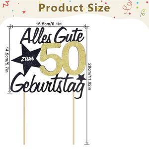 Decorazione per Torta Qibai Riutilizzabile, Topper Glitterato per Torta di Compleanno 19 Anni per Donne e Uomini - Product Image 4