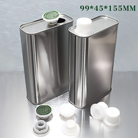 Lata Cuadrada de Hojalata Impresa de Grado Alimenticio para Aceite, Contenedor Metálico de 500ml y 1L para Camelia y Cacahuete