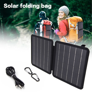 Sac pliable solaire Lan Aoyue 5V, panneau de charge portable pour le camping en plein air avec câble et mousquetons - Product Image 5