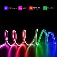Rubans Lumineux Néon LED 24V Contrôle Intelligent par APP RGBIC, Étanches IP65 pour Extérieur, Néon LED Flexible