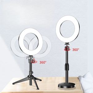 Aro de Luz LED de 6 Pulgadas (16 cm) para Transmisión en Vivo, con Soporte de Escritorio y Dos Clips para Teléfono Móvil - Product Image 2
