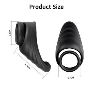 Vente chaude Amazon Silicone Mâle Retarder L'éjaculation Hommes Sexe Jouet Pénis Anneau De Pénis - Product Image 2