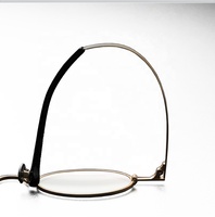 Gafas Ópticas Retro Modernas de Titanio Puro, Montura Completa Cuadrada Azul, Recubrimiento IP Bronce, Ultraligeras, para Hombre, para Lectura