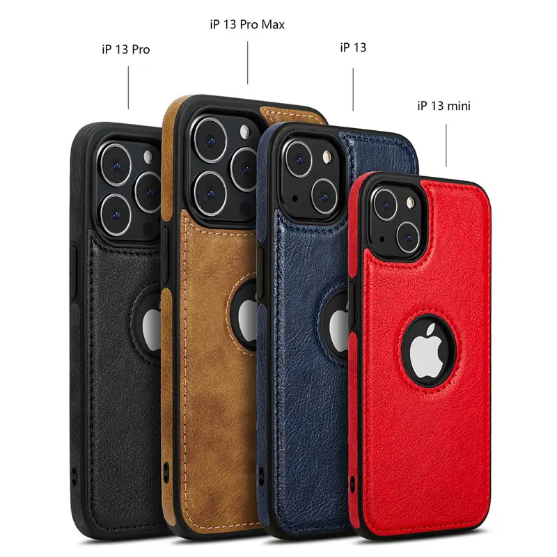 GSCASE PU Leather Skin Back Cover For Iphone 13 Phone Case For Samsung Galaxy S22 Plus Ultra Leather Case