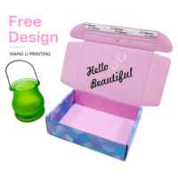 Carton ondulé personnalisé boîte d'expédition d'abonnement boîte d'emballage cadeau pour perruque à clapet ensemble de soins de la peau de beauté maquillage cosmétique