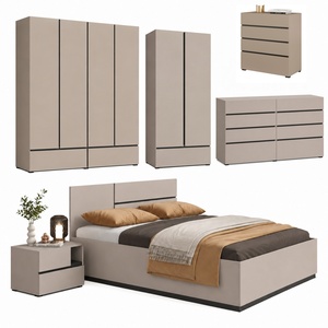 Ensemble de meubles de chambre à coucher italiens certifiés FSC sur mesure OEM, lit king size de luxe moderne pour hôtel, <span class=keywords><strong>appartement</strong></span> - Product Image 1