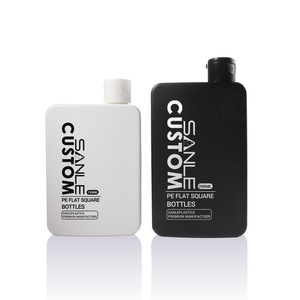 ขวดสี่เหลี่ยมแบนแบบกำหนดเอง Sanle ขนาด 150 มล. 200 มล. สำหรับใช้กับเครื่องสำอาง ฝาเกลียว - Product Image 3