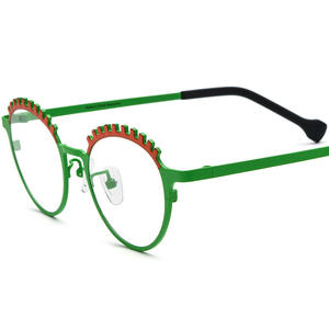 กรอบแว่นตาไทเทเนียม DOISYER ลายปะติดสีสันสดใส สำหรับผู้หญิง ปี <span class=keywords><strong>2025</strong></span> ดีไซน์ใหม่ สไตล์วินเทจ ทรงแคทอาย คุณภาพสูง - Product Image 5