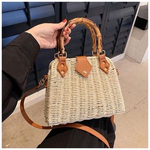 Bolsos de Mano Grises para Mujer, Clutch de Tela Tejida a Mano, Monedero Tipo Concha, Bolso de Compras de Alta Gama con Diseño Floral - Product Image 3