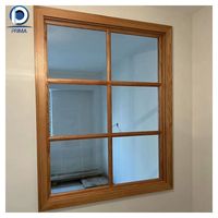 Fenêtre moderne en bois MDF avec panneaux de verre-Idéal pour la transmission de la lumière dans le salon