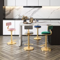 Tabouret de bar pivotant moderne et réglable de qualité supérieure, chaise de bar à hauteur réglable pour la maison, l'hôtel, la salle à manger, l'extérieur, le sous-sol, la chambre à coucher