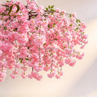 JINDA Fleurs de glycine en soie suspendues pour plafond, idéales pour la décoration de mariage – Nouveauté très prisée