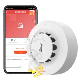 WIFI Smart Smoke Alarm Temperature and Humidity Sensor Fire Detection Tuya For Google Smart Home