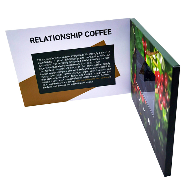 A5 7-inch Video Brochure Mailer LCD Screen Rechargeable Battery for Business Cards Marketing Enhance Your Company's Visibility