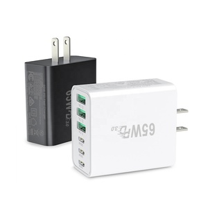 65W Đa Cổng Sạc 6-Cổng PD & QC Sạc Cube Gạch Power <span class=keywords><strong>Adapter</strong></span> USB Loại C Tường Sạc Cho iPhone 17/16/15/14 Pro Max - Product Image 4