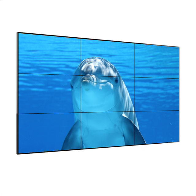 Portable 4K 46-65 Inch 3x3 LCD Ultra Narrow Bezel Video Wall Panel for Indoor Advertising 500 Nits Brightness 1 Year Warranty