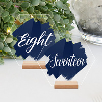 Ychon acrylique Table signe support cadre support acrylique numéro 1 à 30 avec support en bois décorations de pièce maîtresse pour réception de mariage