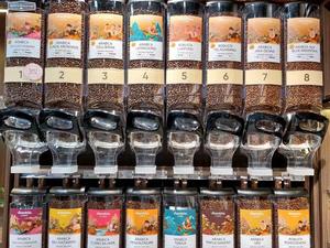 Ecobox Cấp Thực Phẩm Nhựa Treo Tường Trọng Lực Bin Hạt Số Lượng Lớn Thực Phẩm Cà Phê Đậu Snack Dispenser Chuyên Nghiệp - Product Image 2