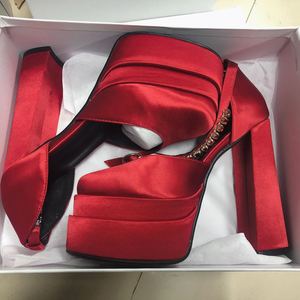 2025 Sexy Sapato De Salto New Design Thick Sole 14CM High Chunky <b>Open</b> <b>Toe</b> <b>Platform</b> <b>Heels</b> - Product Image 6