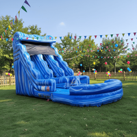 Toboggan aquatique gonflable de haute qualité pour l'extérieur, toboggan aquatique tropical gonflable pour enfants et adultes, idéal pour les fêtes