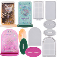 Cristal Colle Résine Quicksand Décoration Rectangulaire Ovale Quicksand Cadre Photo Moule En Silicone