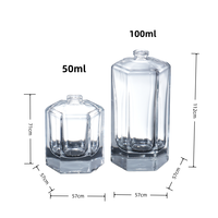 Flacon de parfum en verre vide personnalisé 50ml 100ml avec capuchon noir et pulvérisateur, sérigraphie couleur personnalisée pour parfum et huile essentielle