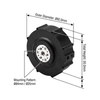 RT-RJM8108-8C 48V 229W 23Nm Pico 290RPM Motor de articulación robótica para hombro humanoide CAN RS485 IP54 8:1 Planetario FOC
