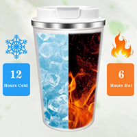 Cangkir Kopi Insulasi Portabel 500ml Set Cangkir Termos Stainless Steel Botol Air Vakum Mug Teh Kantor Hadiah Bisnis