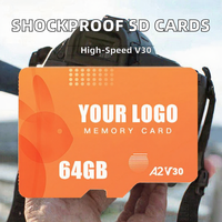 Carte SD V30 32 Go/128 Go/256 Go pour appareils photo reflex numériques, caméras embarquées Linux, résistante aux chocs, qualité industrielle, compatible téléphone et GPS