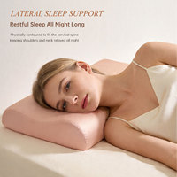 Oreiller de soutien cervical en mousse à mémoire de forme, design ondulé, écologique, hypoallergénique, emballé dans une boîte cadeau pour un sommeil doux