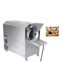 Machine de torréfaction de noix commerciale en acier inoxydable 25/ 50/ 100kg Machine de torréfaction d'arachides de cajou Autres machines de traitement de céréales