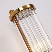 Lampe murale en cristal de luxe pour salon, design nordique, décoration de chevet de chambre à coucher, simple et double tête, intérieur