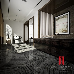 Piastrelle in Porcellana e Ceramica Effetto Marmo Nero Venato Antico Discontinued per Design di Pavimentazione - Product Image 1