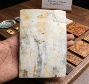 Customizable Size White <b>Bone</b> <b>Knife</b> <b>Handle</b> Scales Handcrafted Polished Natural Craft Love Style High Quality Real Touch - Product Image 1