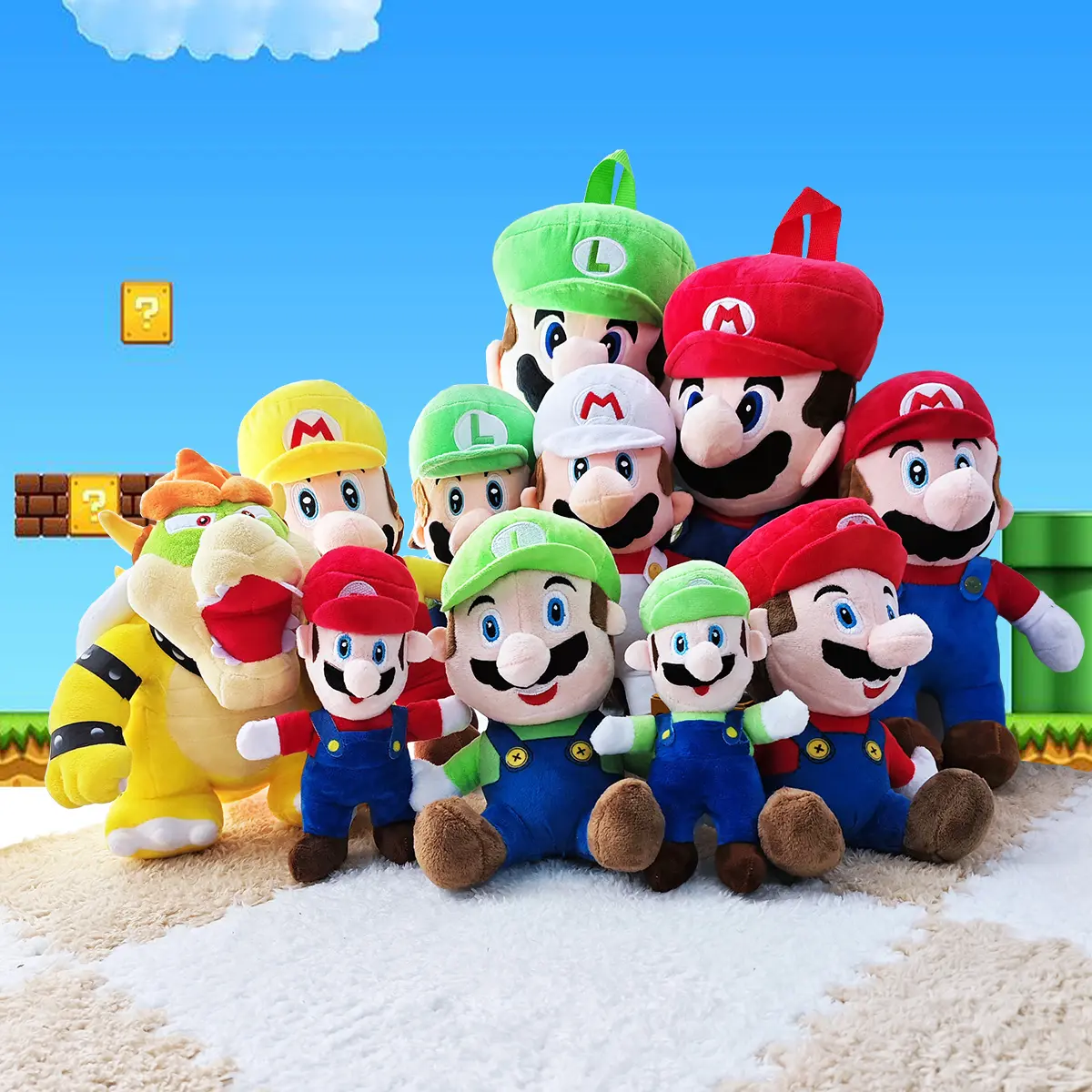 XUX20/40/50/60/70/80CM Super Bros En Peluche En Peluche Mario Figure Jouet Doux Animal En Peluche Poupées Jouet Super Mario En Peluche Jouet