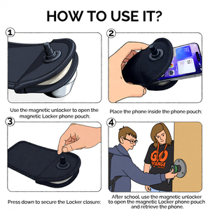 LOW MOQ Student Phone Free Signal Blocking Neoprene Locker <strong>Mobile</strong> Phone Pouch Magnetic Lock Cellphone Security <strong>Bag</strong> for School - Product Image 3