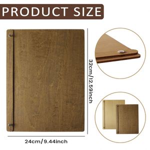 Tablero de Menú de Madera Personalizable con Logotipo, Portamenús de Madera para Bares, Restaurantes y Cafeterías, Letrero de Madera Natural Grabado - Product Image 2