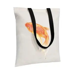KAISEN Lona Tote Bags Com Logotipo Impresso Personalizado Reutilizável Mercearia Canvas Tote Bags Algodão