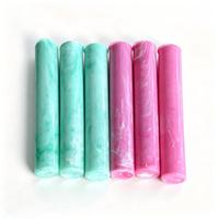 Tubes en plastique PP à ouverture pop-top, résistants aux enfants, avec logo personnalisé et veinage marbré, 116 mm, pour emballage pharmaceutique, estampage à chaud