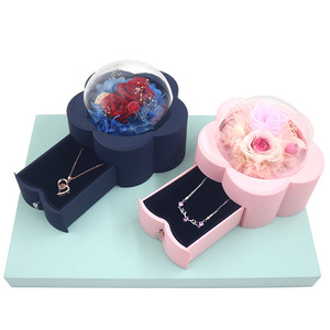 Exquisita Caja de Regalo de Acrílico con Flores Eternas, Caja de Regalo Estilo Cajón, Venta al por Mayor de Cajas de Regalo de Múltiples Especificaciones - Product Image 5