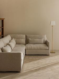 Canapé en tissu de style Wabi-sabi, en lin, amovible, lavable, en coton et en lin, petit siège pour la maison, siège pour chambre d'hôtes, salon - Product Image 3